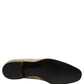Gold Floral Print Jacquard Men Loafers Shoes
