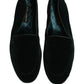 Green Velvet Slip On Men Flats Loafers Shoes