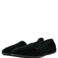 Green Velvet Slip On Men Flats Loafers Shoes