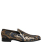 Blue Brocade Slip On Men Dress Loafers Shoes