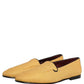 Yellow Woven Men Slip On Dress Loafers Shoes