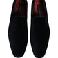 Black Suede Formal Slip On Men Loafers Shoes