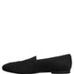 Black Woven Men Slip On Dress Loafers Shoes
