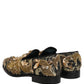 Black Velvet Embellished Dress Loafers Shoes