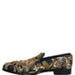 Black Velvet Embellished Dress Loafers Shoes