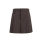 Brown Wool Oves Aries Bermuda Shorts