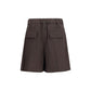 Brown Wool Oves Aries Bermuda Shorts