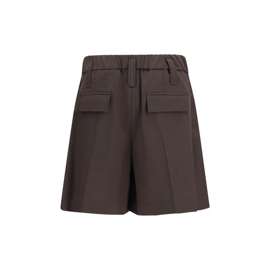 Brown Wool Oves Aries Bermuda Shorts