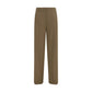 Brown Wool Oves Aries Casual Pants