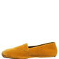 Yellow Velvet Slip On Men Dress Loafers Shoes