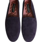 Violet Velvet Slip On Men Flats Loafers Shoes