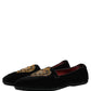Black Velvet Sacred Heart Dress Loafers Shoes