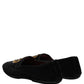 Black Velvet Sacred Heart Dress Loafers Shoes