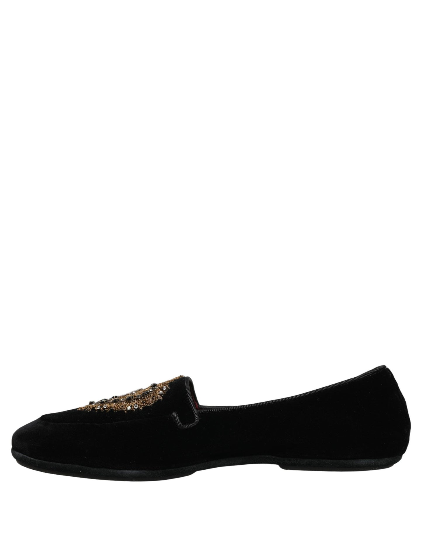 Black Velvet Sacred Heart Dress Loafers Shoes