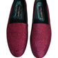 Pink Glitter Lurex Logo Dress Loafers Shoes