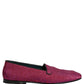 Pink Glitter Lurex Logo Dress Loafers Shoes