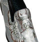 Gray Baroque Angel Velvet Men Loafers Shoes