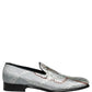 Gray Baroque Angel Velvet Men Loafers Shoes