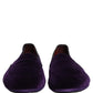 Violet Velvet Slip On Men Flats Loafers Shoes