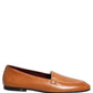 Brown Leather Logo Slip On Men Loafers Shoes