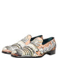 Multicolor Brocade Sequin Dress Loafers Shoes