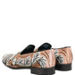 Multicolor Brocade Sequin Dress Loafers Shoes