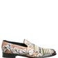 Multicolor Brocade Sequin Dress Loafers Shoes