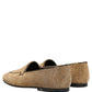 Gold Crystal Embellished Men Loafers Shoes