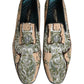 Beige Sequin Embroidery Dress Loafers Shoes
