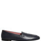 Navy Blue Leather Logo Slip On Loafers Shoes