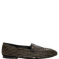 Black Gold Sequined Men Dress Loafers Shoes