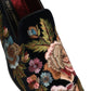 Black Velvet Floral Embroidery Loafers Shoes