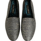 Gray Glitter Lurex DG Logo Dress Loafers Shoes