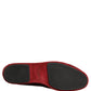 Red Suede Embellished Men Dress Loafers Shoes
