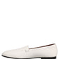 White Leather Logo Slip On Men Loafers Shoes
