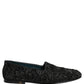 Black Velvet Embroidered Dress Loafers Shoes