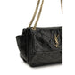 Black Calf Leather Bos Taurus Shoulder Bag