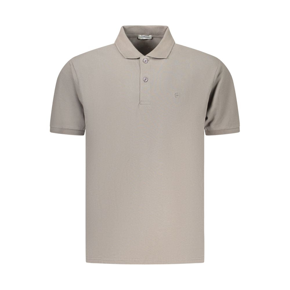 Gray Cotton Men's Polo Shirt