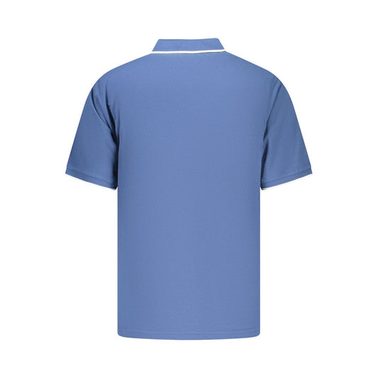 Blue Cotton Men's Polo Shirt