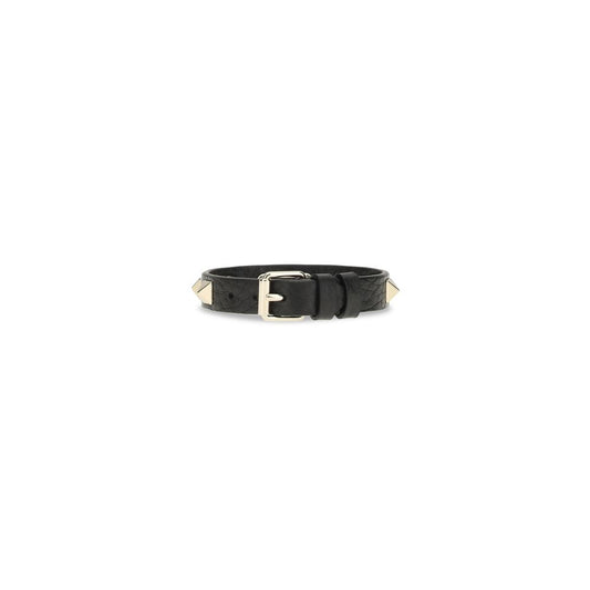 Black Calf Leather Bos Taurus Bracelet