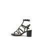 Black Calf Leather Bos Taurus Strap-On Sandals