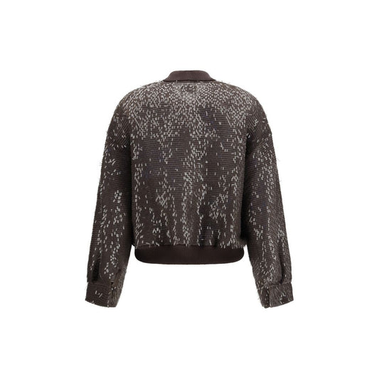 Brown Silk Bomber