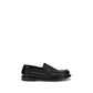 Black Calf Leather Bos Taurus Slip-On Loafers