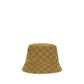 Beige Cotton Bucket Hat