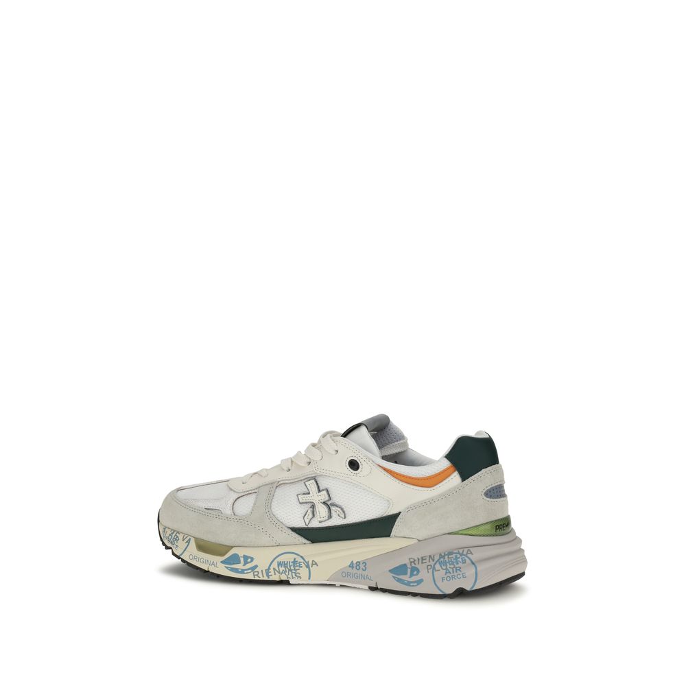 White Polyamide Athletic Sneakers