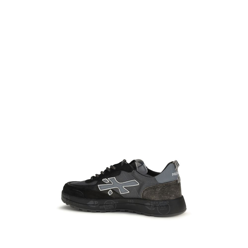 Black Calf Leather Bos Taurus Low Top Sneakers