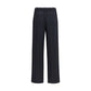 Black Viscose Casual Pants