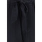 Black Viscose Casual Pants