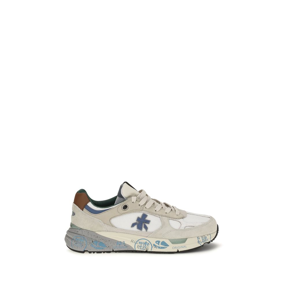 White Polyamide Athletic Sneakers