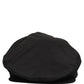 Men Black Cotton Stretch Newsboy Cloth Capello Hat